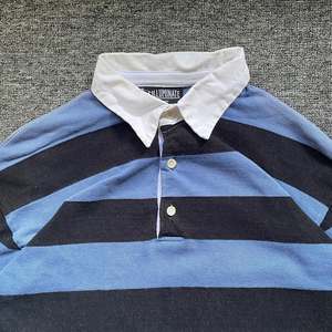 Tonton Top Knoop Up Retro Zwaargewicht Katoenen Borduurwerk Fabrikant 100% Katoen Oversized Rugby Gestreepte Poloshirts Voor Mannen - Product Image 2