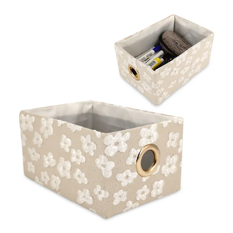 Rectangular storage basket can be placed in the storage box of bedroom and living room..