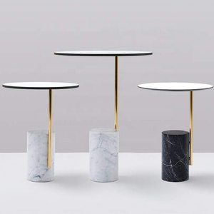 Mesa de Centro Redonda de Mármol Blanco Estilo Escandinavo, Mueble para el Hogar, Mesa Auxiliar para Sofá o Dormitorio - Product Image 4