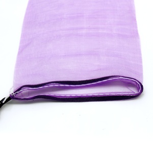 Sac en filet mono-PE pour fruits/fruits de mer, sac en filet violet pour oignons de 12g avec cordon de serrage, 30*45cm, sac en filet pour bois de chauffage pour le marché - Product Image 1