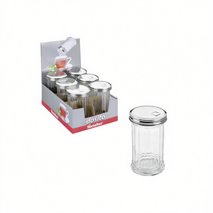 Metaltex Dosito Glass <b>Spice</b> <b>Jar</b> 6 Pack With Metal Lid For Kitchen Storage - Product Image 2