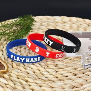 Bracelet en silicone sportif pour le hockey et le basketball, idéal pour les événements de compétition, les fêtes d'équipe et les promotions. - Product Image 5
