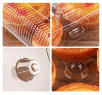 Boîte à tartelettes transparente en plastique, 1, 2, 3, 4, 6 compartiments, boîte à pâtisserie, boîte à dessert, emballage en blister, récipient alimentaire