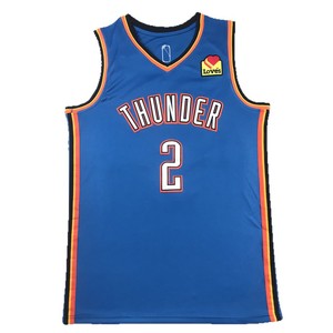 Maillots <span class=keywords><strong>de</strong></span> <span class=keywords><strong>basket</strong></span>-ball brodés et gaufrés en gros Thunder Jersey 2 Gilgeous 7 Holmgren – Hauts <span class=keywords><strong>de</strong></span> sport - Product Image 5