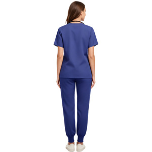 Daoyi Women's Medical Scrub Set V-Neck Elastic Jogger Pants Breathable Polyester Uniform Hospital Workwear - Product Image 2