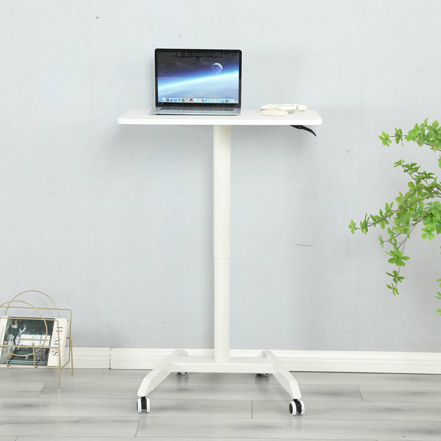 ADA Furniture Movable Ergonomic Laptop Desk Pneumatic Height Adjustable Computer Table Four Locked Wheels