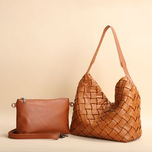 Sac fourre-tout tissé en PU de style vintage français, grande capacité, pour femme, loisirs en extérieur, balade, avec poignée supérieure et bandoulière unique - Product Image 4