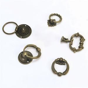 Antique Vintage Zinc Alloy Knocker Bronze Ring Style Single Hole Cabinet <strong>Door</strong> Furniture Villa Hanging Drawer Wardrobe Handle - Product Image 5