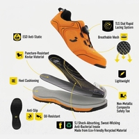 Sepatu Kerja Safety Unisex Grosir, Ringan, Anti-Hantaman, Anti-Tusuk, ESD Anti-Statik, TLS Dial, untuk Bengkel