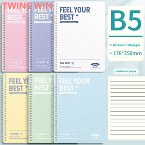 สมุดโน้ตปกแข็งแบบสันห่วงเรียบง่าย พิมพ์ลาย A5 หลากสี สำหรับใช้ในโรงเรียน ขายส่ง - Product Image 3