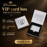 Boîte à cartes VIP pour une présentation élégante de vos cartes de membre – Présentation haut de gamme pour cartes VIP