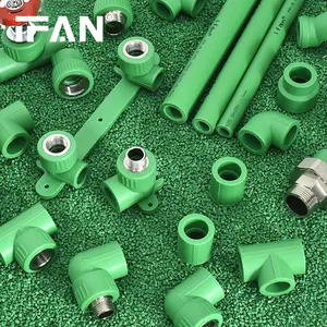 IFAN fabrika yeşil PPR bağlantı parçaları tüm boyutu erkek kadın dişli PPR bağlantı parçaları için sıcak soğuk su