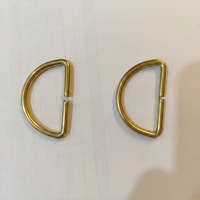 Offener D-Ring, vergoldete Drahtstempelschnalle für Handtaschenriemen