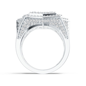 Sterling Silver Rhodium-Plated 3D Star Moissanite <strong>Ring</strong> Micro-Pave <strong>Craft</strong> Cool Edgy Band Minimalist Ins-Style Bold Design <strong>Ring</strong> - Product Image 6