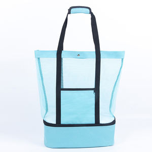 กระเป๋าเก็บชายหาดกลางแจ้งแฟชั่นฤดูร้อนมาใหม่ตาข่ายระบายอากาศได้พร้อมโลโก้ตามสั่งพับได้ - Product Image 4