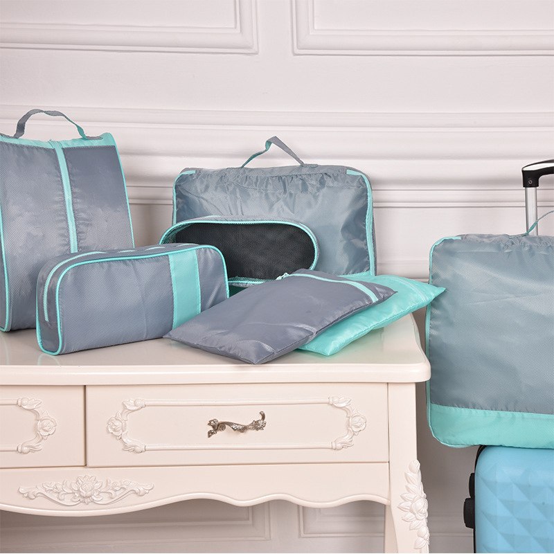7 шт набор дорожные сумки Органайзер для чемодана bagtoiletry паковочным мешком кубики набор дорожных сумок