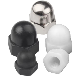 Nylon Eikelkap Dop Koepelmoeren Groothandel Wit/Zwart Plastic Zeshoek Zeskant Zeskant Kop Bout Moer Beschermkap Half Ronde Moer - Product Image 1