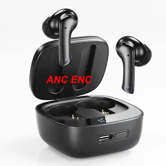 Custom XY16 Airbuds with CE FCC UN38.3 BQB Certification ENC ANC Noise Reduction Bluetooth Earphone Led Display Wireless Earbuds