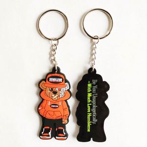 Promotion Gifts <b>Custom</b> Plastic 2D Keyring Cute Design Rubber Soft PVC Keychain - Product Image 4