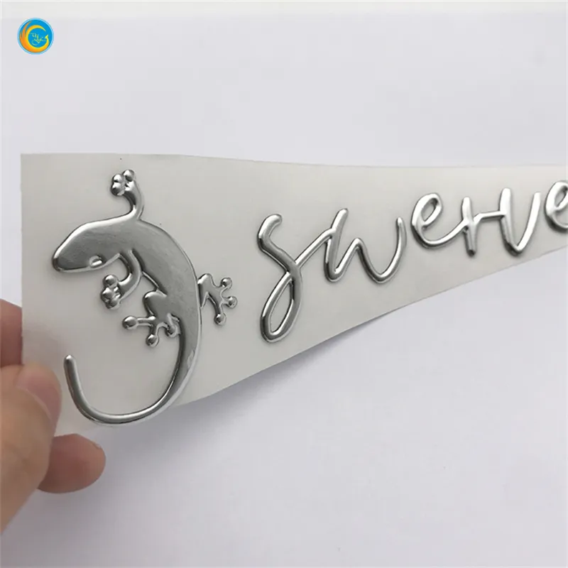 Design personalizzato Auto stampa metallo Logo emblema in plastica 3D Sticker adesivo per emblemi Auto