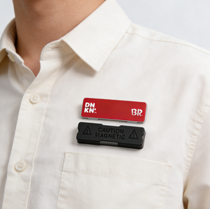 Badges nominatifs magnétiques en ABS blanc imprimé pour l'identification des employés d'entreprise et <span class=keywords><strong>de</strong></span> bureau - Product Image 3