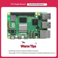 Placa de Desarrollo Longwei Raspberry Pi 5 con 8GB de RAM, BCM2712 de 64 bits, A76 de Cuatro Núcleos a 2.4GHz, LPDDR4X-4267 SDRAM, PoE+