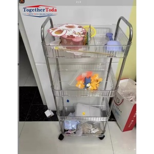 Chariots de rangement mobiles en acrylique transparent, durables et abordables, pour snacks, cosmétiques et livres, pour chariots à roulettes - Product Image 6