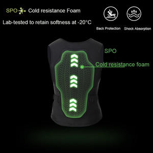 Chaleco protector de espalda deportivo con certificado CE, protector de columna con absorción de impacto y cinturón ajustable para esquí y moto - Product Image 4