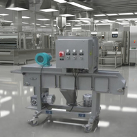 Máquina comercial para empanar camarones y filetes de pescado, máquina para pan de pechuga de pollo