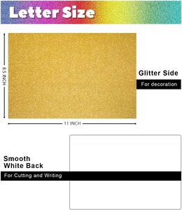 Cartoncino Premium Colorato per Progetti Artigianali e Fai-da-Te, Carta Glitterata 8,5x11 <span class=keywords><strong>Pollici</strong></span>, Adatta per Creazione di Biglietti. - Product Image 2