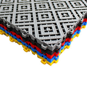 ダイヤモンドパターン400*400 * 16mm PPガレージ床タイル耐久自動車詳細ワークショップタイルインターロック床 - Product Image 5