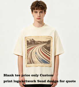 T-Shirt Personalizzate con Spalle Cadenti, Oversize, Maniche Corte, Collo 3 cm Più Largo Rispetto al Normale - Product Image 1