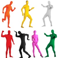 Combinaison intégrale unisexe en spandex extensible pour adulte, costume de cosplay Halloween Carnaval, Zentai, Homme Invisible