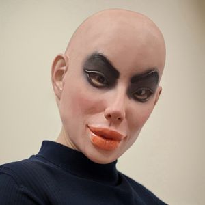 Máscara Facial Completa <span class=keywords><strong>de</strong></span> Látex Suave <span class=keywords><strong>de</strong></span> Mujer Calva <span class=keywords><strong>de</strong></span> Boca Grande y Fea para Disfraz <span class=keywords><strong>de</strong></span> Halloween, Cosplay, <span class=keywords><strong>Terror</strong></span> Divertido y Loco para Carnaval - Product Image 3