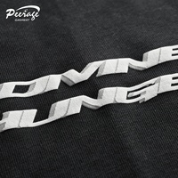 T-shirt pour homme surdimensionné personnalisé PEERAGE, impression DTG en relief, coupe boîte noire, 250 g/m², poids lourd, 100 % coton, coupe ample, t-shirt court pour homme