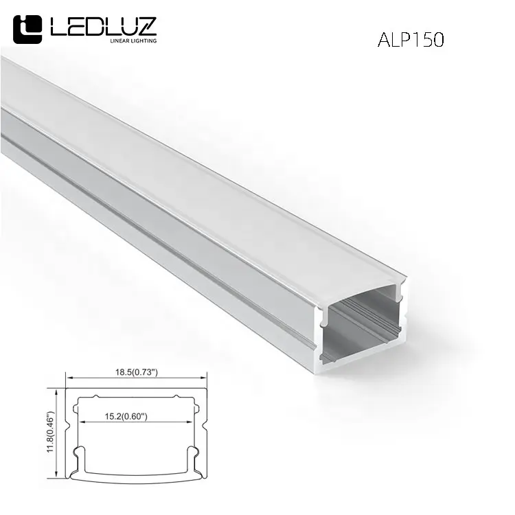 18,5*11,8mm tiefes Aluminium-LED-Profil für 15mm breite Doppelreihen-LED-Streifen