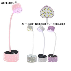 Nouveau 30W Coeur Strass UV <span class=keywords><strong>Lampe</strong></span> À Ongles Séchage Rapide UV <span class=keywords><strong>Lampe</strong></span> De Cuisson À Ongles Détection Intelligente 10Pcs Perles Sèche-Ongles - Product Image 1