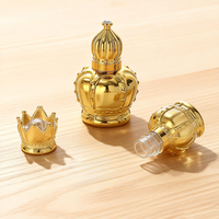 Flacon compte-gouttes en verre pour huile essentielle 15 ml avec logo personnalisé, bille roulante dorée électroplaquée et bouchon à vis scellable anti-UV