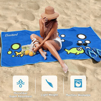 Wholesale 70**180CM Sand Free Quick-dry Towel Custom Sublimation Lightweight Beach Towel With Logo