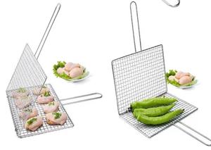 304 thép không gỉ BBQ Net Hai mặt nướng Clip Ngoài Trời Bbq công cụ Rau nướng cá nướng BBQ Net - Product Image 6