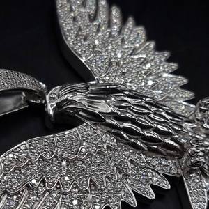 Colgante de Moissanita Águila de Plata 925, Collar Hip Hop Iced Out, Joyería de Declaración con Diseño de Pájaro del Poder y la Libertad para Hombres y Mujeres - Product Image 4