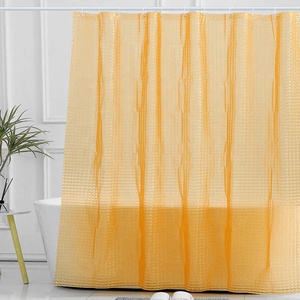 PEVA ispessita tenda da bagno Semi trasparente <span class=keywords><strong>rosa</strong></span> occhio di gatto griglia tridimensionale tenda da doccia 3D impermeabile addensato - Product Image 6