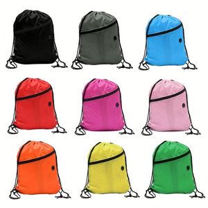 OEM Fashion Reusable Eco-Friendly Polyester <b>Drawstring</b> Sports Travel <b>Backpack</b> with Large Capacity for Gym Swimming & Outdoor Use - Product Image 2