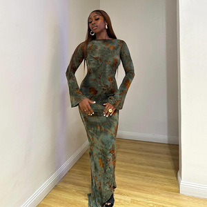 69444 Abito Lungo a Maniche Lunghe Elegante Abbigliamento <span class=keywords><strong>Casual</strong></span> da Donna <span class=keywords><strong>Boutique</strong></span> - Product Image 2