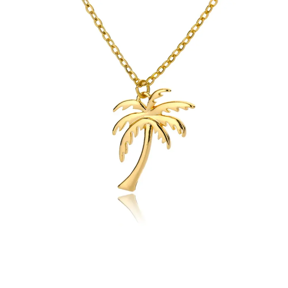 Inspire jewelry Fashion Jewelry Dainty Palm Tree Necklace custom personalized pendant necklace jewelry gift Unisex