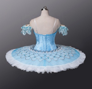 नृत्य पोशाक महिलाओं नीले रंग के रंगमंदा भिन्नता शास्त्रीय चरण ट्यूटू पेक्टा बच्चों हल्के नीले पक्षी बैले ट्यूटू वेशभूषा - Product Image 4