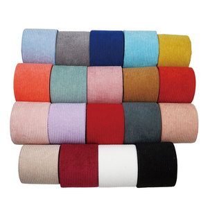 Rubans élastiques de couleur unie en gros, rubans gros-grain, élasthanne, coton tissé, artisanat DIY, 25 yards - Product Image 1