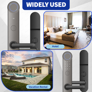 Умный наружный набор электронных дверных замков из нержавеющей стали, деревянный многоточечный врезной замок из цинкового сплава для корпуса дверных замков - Product Image 5