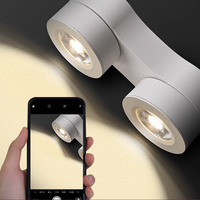 Projecteur LED moderne ultra-mince monté en surface réglable à 180 angle de faisceau pliant rotatif pour l'éclairage du salon