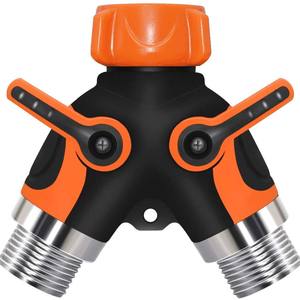 Válvula desviadora metálica de doble vía tipo Y para jardín, junta de tubería de agua de 16 bar para riego y regar flores - Product Image 3